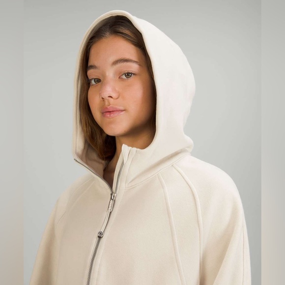 Lululemon Scuba Oversized Half-Zip Hoodie in White Opal Size M/L - Picture 3 of 8